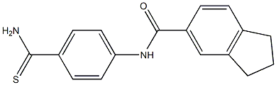 N-[4-(aminocarbonothioyl)phenyl]indane-5-carboxamide Struktur