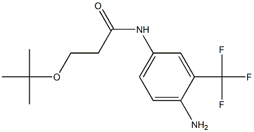 N-[4-amino-3-(trifluoromethyl)phenyl]-3-(tert-butoxy)propanamide Struktur