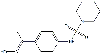 N-{4-[1-(hydroxyimino)ethyl]phenyl}piperidine-1-sulfonamide Struktur