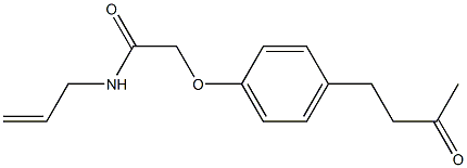 N-allyl-2-[4-(3-oxobutyl)phenoxy]acetamide Struktur
