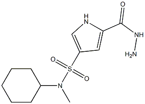 N-cyclohexyl-5-(hydrazinocarbonyl)-N-methyl-1H-pyrrole-3-sulfonamide Structure