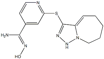 N'-hydroxy-2-{5H,6H,7H,8H,9H-[1,2,4]triazolo[3,4-a]azepin-3-ylsulfanyl}pyridine-4-carboximidamide Struktur