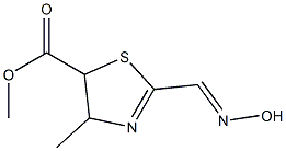 2-(Hydroxyimino-methyl)-4-methyl-4,5-dihydro-thiazole-5-carboxylic acid methyl ester Struktur