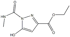 ethyl 5-hydroxy-1-[(methylamino)carbonyl]-1H-pyrazole-3-carboxylate Struktur
