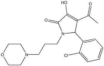 4-acetyl-5-(2-chlorophenyl)-3-hydroxy-1-[3-(4-morpholinyl)propyl]-1,5-dihydro-2H-pyrrol-2-one Struktur