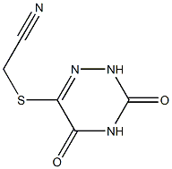 [(3,5-dioxo-2,3,4,5-tetrahydro-1,2,4-triazin-6-yl)sulfanyl]acetonitrile Struktur