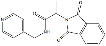 2-(1,3-dioxo-1,3-dihydro-2H-isoindol-2-yl)-N-(pyridin-4-ylmethyl)propanamide Struktur