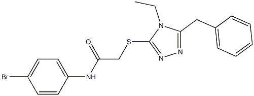 N-(4-bromophenyl)-2-{[4-ethyl-5-(phenylmethyl)-4H-1,2,4-triazol-3-yl]sulfanyl}acetamide Struktur
