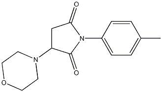 1-(4-methylphenyl)-3-(4-morpholinyl)-2,5-pyrrolidinedione Struktur