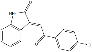 3-[2-(4-chlorophenyl)-2-oxoethylidene]-1,3-dihydro-2H-indol-2-one Struktur