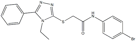 N-(4-bromophenyl)-2-[(4-ethyl-5-phenyl-4H-1,2,4-triazol-3-yl)sulfanyl]acetamide Structure