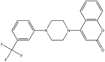 4-{4-[3-(trifluoromethyl)phenyl]-1-piperazinyl}-2H-chromen-2-one Struktur