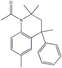 1-acetyl-2,2,4,6-tetramethyl-4-phenyl-1,2,3,4-tetrahydroquinoline Struktur