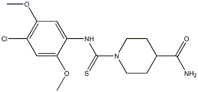 1-[(4-chloro-2,5-dimethoxyanilino)carbothioyl]-4-piperidinecarboxamide Struktur