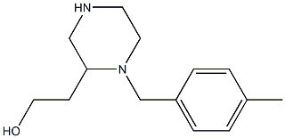 2-[1-(4-methylbenzyl)-2-piperazinyl]-1-ethanol Struktur