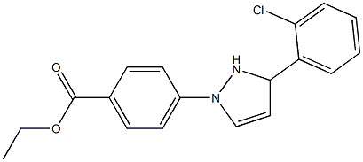 4-[3-(2-Chlorophenyl)-4-pyrazolin-1-yl]benzoic acid ethyl ester Struktur