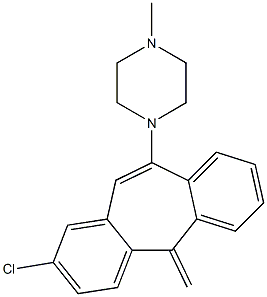 2-Chloro-10-(4-methylpiperazino)-5-methylene-5H-dibenzo[a,d]cycloheptene Struktur