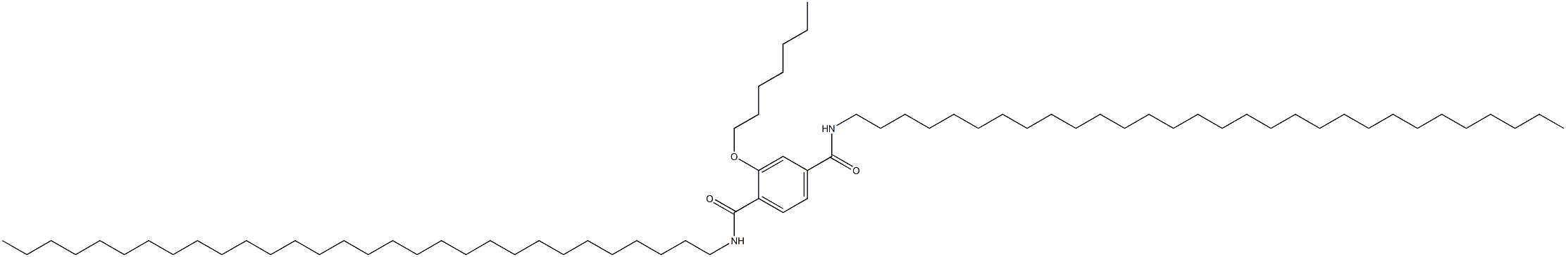 2-(Heptyloxy)-N,N'-ditriacontylterephthalamide Struktur