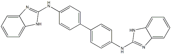 2,2'-[1,1'-Biphenyl-4,4'-diylbis(imino)]bis(1H-benzimidazole) Struktur