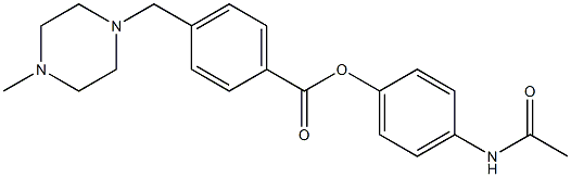 4-(Acetylamino)phenol 4-[(4-methylpiperazin-1-yl)methyl]benzoate Struktur