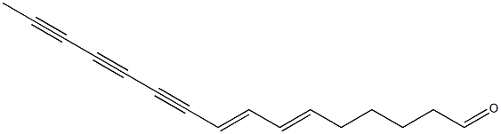 Hexadeca-6,8-diene-10,12,14-triynal Struktur