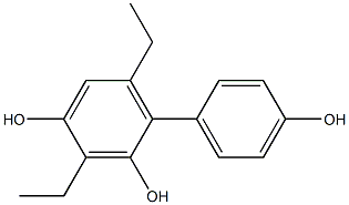 3,6-Diethyl-1,1'-biphenyl-2,4,4'-triol Struktur