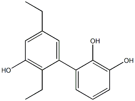 2',5'-Diethyl-1,1'-biphenyl-2,3,3'-triol Struktur