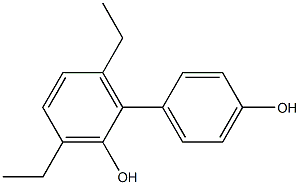 3,6-Diethyl-1,1'-biphenyl-2,4'-diol Struktur