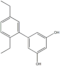 5-(2,5-Diethylphenyl)benzene-1,3-diol Struktur