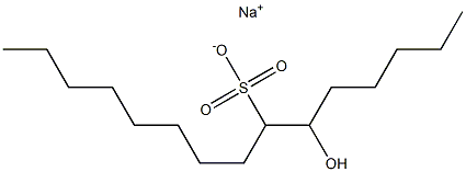 6-Hydroxypentadecane-7-sulfonic acid sodium salt Struktur