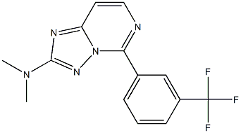2-Dimethylamino-5-[3-trifluoromethylphenyl][1,2,4]triazolo[1,5-c]pyrimidine Struktur