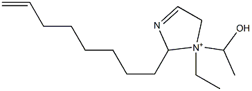 1-Ethyl-1-(1-hydroxyethyl)-2-(7-octenyl)-3-imidazoline-1-ium Structure