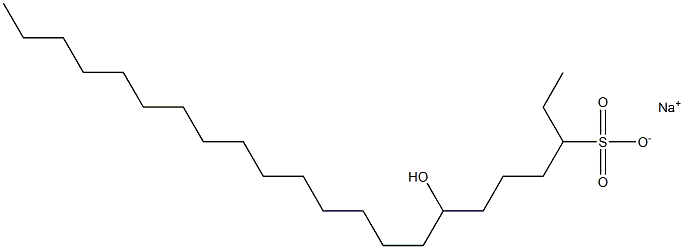 7-Hydroxydocosane-3-sulfonic acid sodium salt Struktur