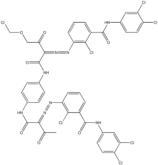 3,3'-[2-(Chloromethyloxy)-1,4-phenylenebis[iminocarbonyl(acetylmethylene)azo]]bis[N-(3,4-dichlorophenyl)-2-chlorobenzamide] Struktur