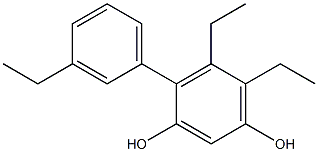 5,6-Diethyl-4-(3-ethylphenyl)benzene-1,3-diol Struktur