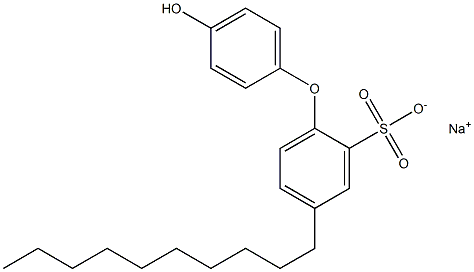 4'-Hydroxy-4-decyl[oxybisbenzene]-2-sulfonic acid sodium salt Struktur