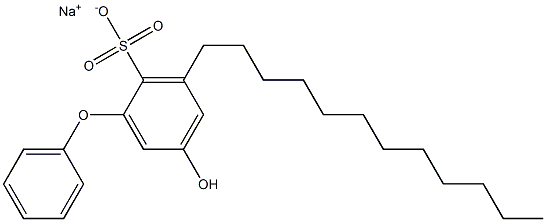 5-Hydroxy-3-dodecyl[oxybisbenzene]-2-sulfonic acid sodium salt Struktur