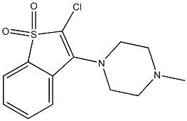 2-Chloro-3-(4-methylpiperazin-1-yl)benzo[b]thiophene 1,1-dioxide Struktur