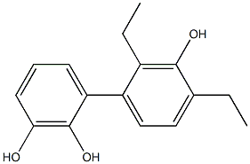 2',4'-Diethyl-1,1'-biphenyl-2,3,3'-triol Struktur