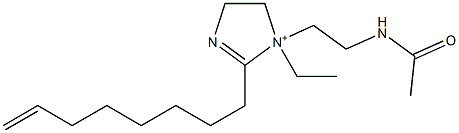 1-[2-(Acetylamino)ethyl]-1-ethyl-2-(7-octenyl)-2-imidazoline-1-ium Struktur