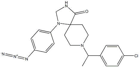 3-[1-(4-Chlorophenyl)ethyl]-7-(4-azidophenyl)-3,7,9-triazaspiro[5.4]decan-10-one Struktur