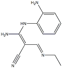 3-(Ethylimino)-2-[amino(2-aminoanilino)methylene]propanenitrile Struktur