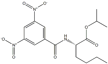 (2S)-2-[(3,5-Dinitrobenzoyl)amino]hexanoic acid isopropyl ester Struktur