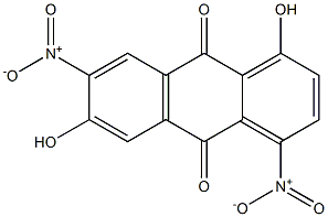 1,6-Dihydroxy-4,7-dinitroanthraquinone Struktur