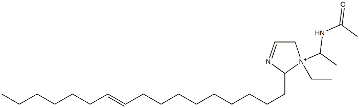 1-[1-(Acetylamino)ethyl]-1-ethyl-2-(10-heptadecenyl)-3-imidazoline-1-ium Struktur