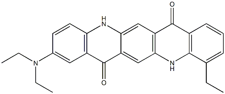 2-(Diethylamino)-11-ethyl-5,12-dihydroquino[2,3-b]acridine-7,14-dione Struktur