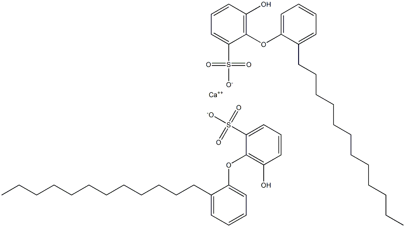 Bis(6-hydroxy-2'-dodecyl[oxybisbenzene]-2-sulfonic acid)calcium salt Structure