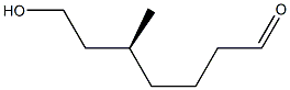 [S,(-)]-7-Hydroxy-5-methylheptanal Struktur