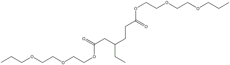 3-Ethyladipic acid bis[2-(2-propoxyethoxy)ethyl] ester Struktur