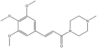 1-Methyl-4-[2-(3,4,5-trimethoxyphenyl)ethenylcarbonyl]piperazine Struktur